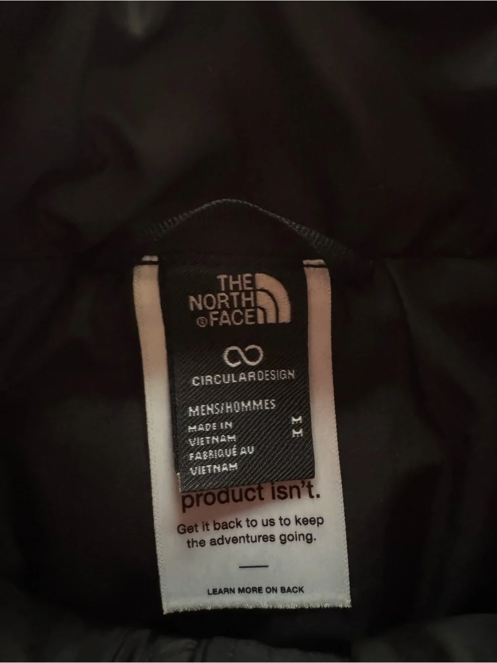 The North Face Men’s  M ThermoBall Eco Vest Full Zip Puffer Black Logo
